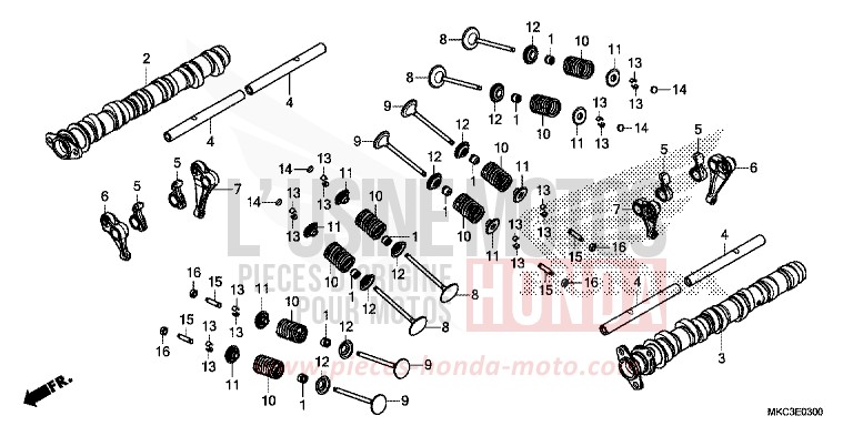 CAMSHAFT/VALVE for Gold Wing MAT MAJESTIC SILVER METALLIC (NHB70) from 2018